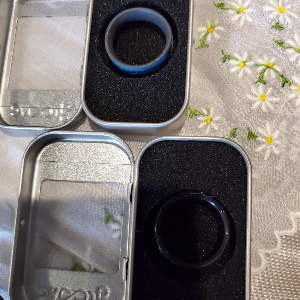 2 Groove Rings Black Midnight Blue/Gray